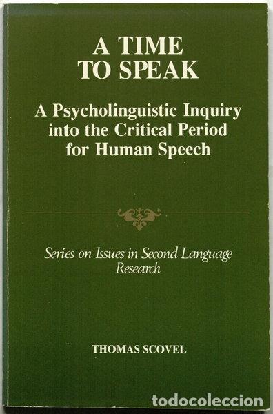 Libros: A Time to Speak- 9780066325323