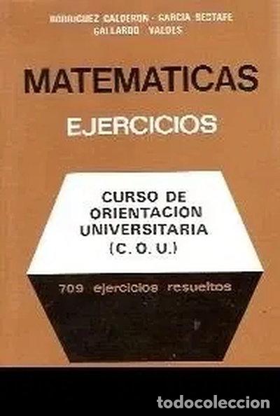books: Matem&aacute;ticas C.O.U. Ejercicios- 9788471432087