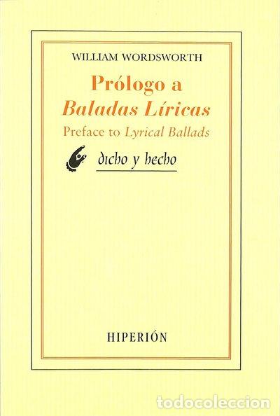 books: Pr&oacute;logo a Baladas L&iacute;ricas- 9788475176123