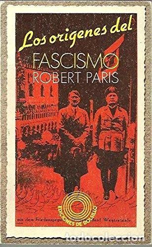 Livres: Los or&iacute;genes del fascismo- 9788429708011