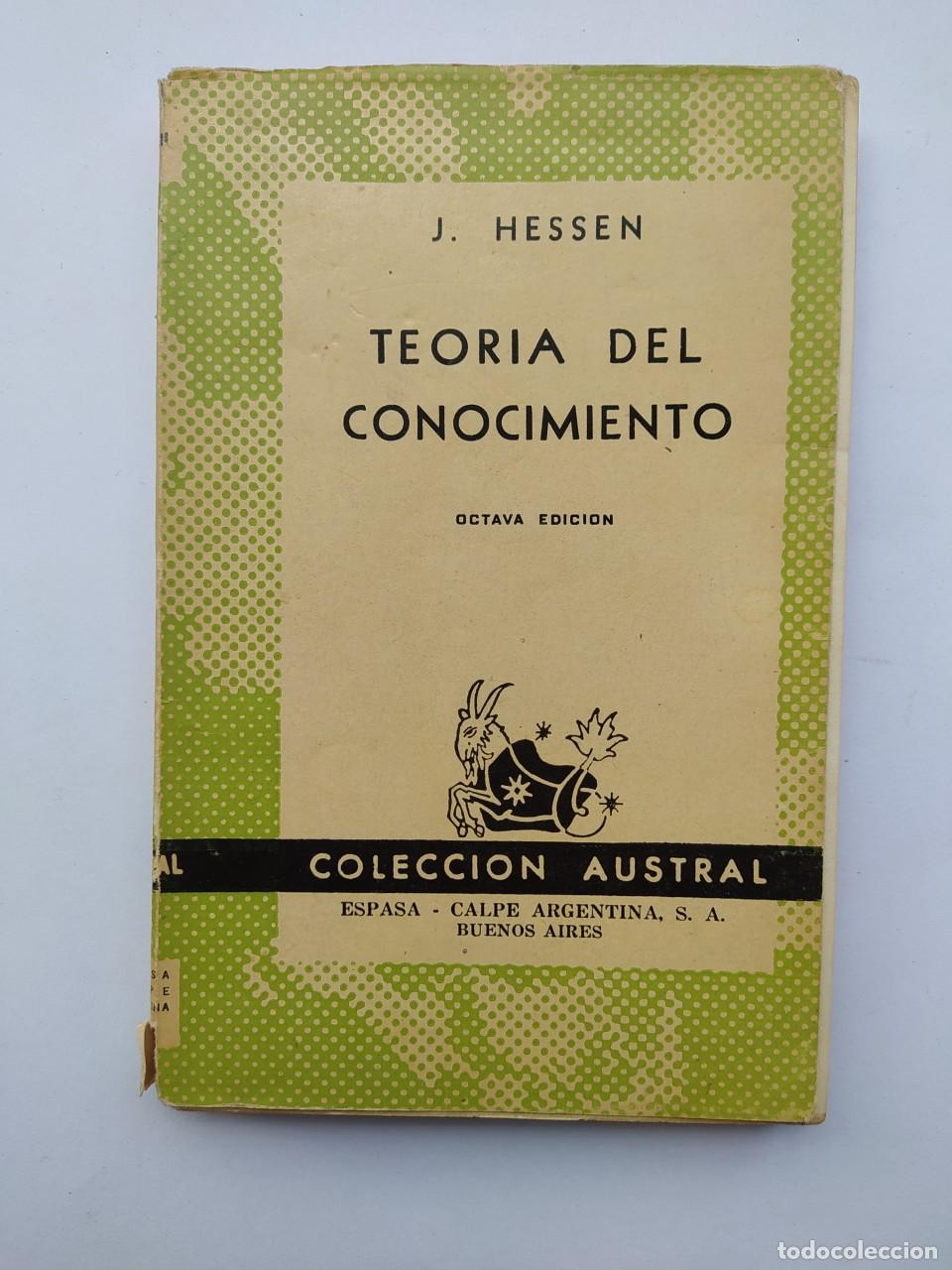 Libros: TEORIA DEL CONOCIMIENTO. COLECCION AUSTRAL 107. - - J. HESSEN. TDK412