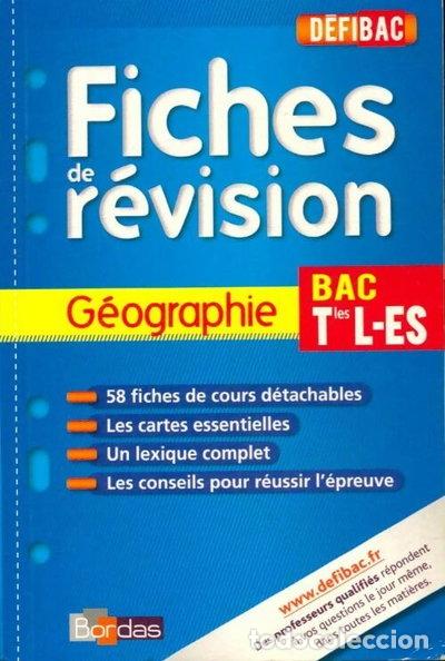 Libros: G&eacute;ographie Tles L-ES: Fiches de r&eacute;vision- 9782047316528