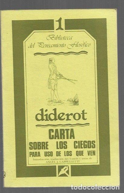 Livros em segunda m&atilde;o: CARTA SOBRE LOS CIEGOS PARA USO DE LOS QUE VEN - DIDEROT, DENIS