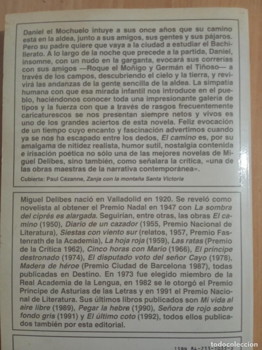 Libros: EL CAMINO. MIGUEL DELIBES - Foto 2
