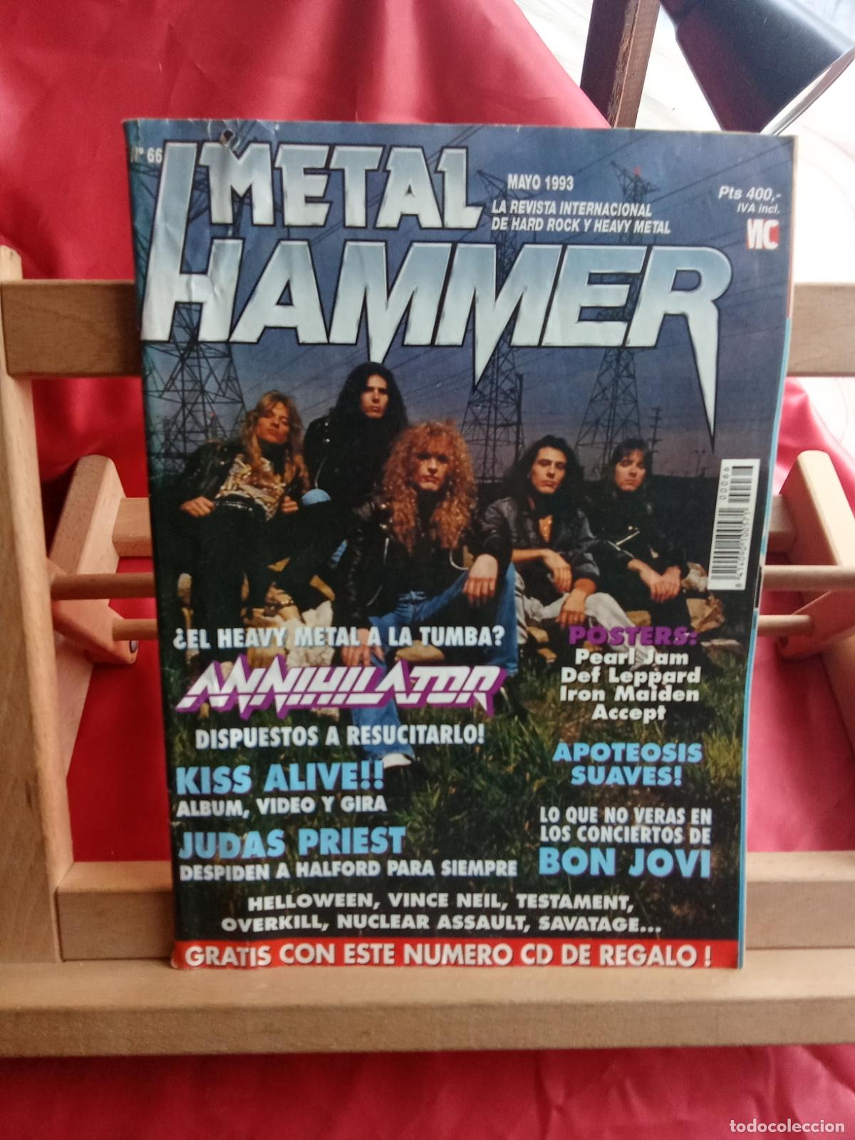 Libros: Revista Metal Hammer N&ordm;66 Mayo 1993 REV.1378