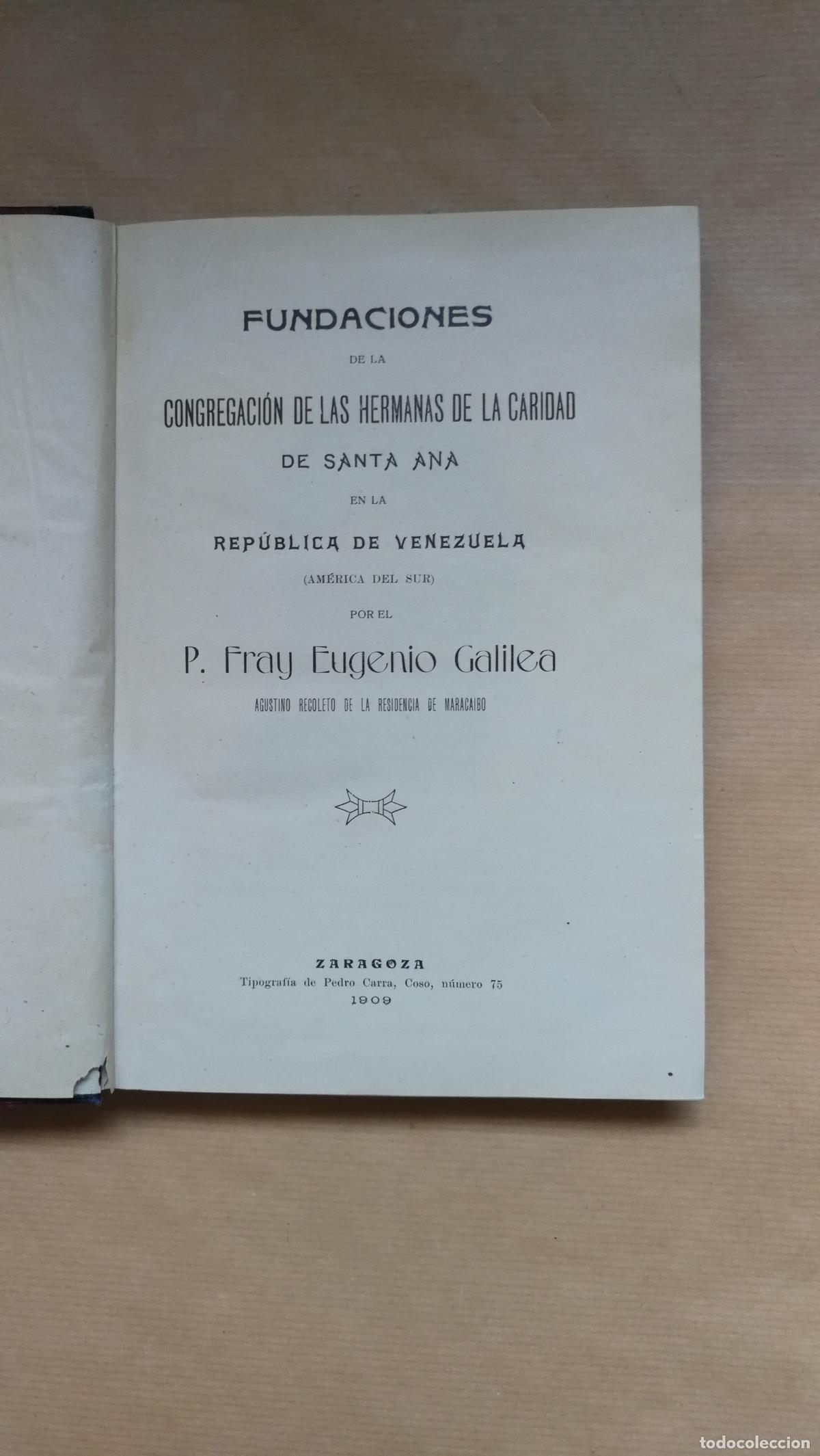 books: FUNDACIONES DE LA CONGREGACI&Oacute;N DE LAS HERMANAS DE LA CARIDAD DE SANTA ANA EN LA REP&Uacute;BLIVA DE VENEZUE