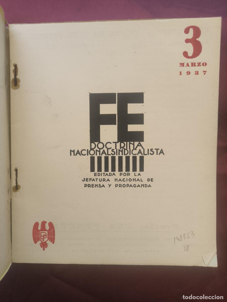 Libros: FE: Doctrina Nacionalsindicalista (N&uacute;mero 3, correspondiente a Marzo de 1937). -