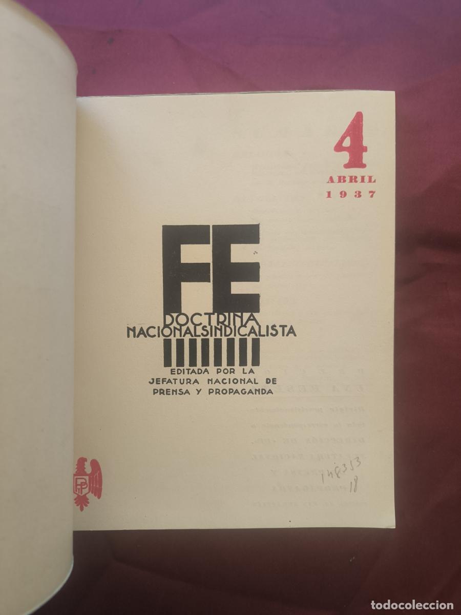 Libros: FE: Doctrina Nacionalsindicalista (N&uacute;mero 4, correspondiente a Abril de 1937). -