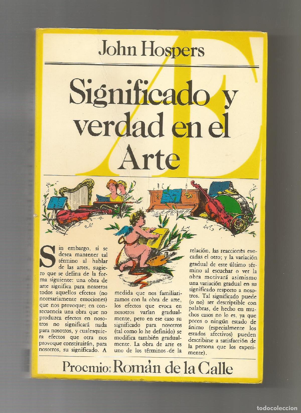 Libros: Significado y verdad en el arte. - HOSPERS, John: