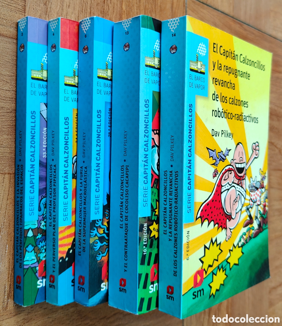Livros em segunda m&atilde;o: El Capit&aacute;n Calzoncillos TB � 5 N&uacute;meros (3-4-6-13-14) � SM - Dav Pilkey