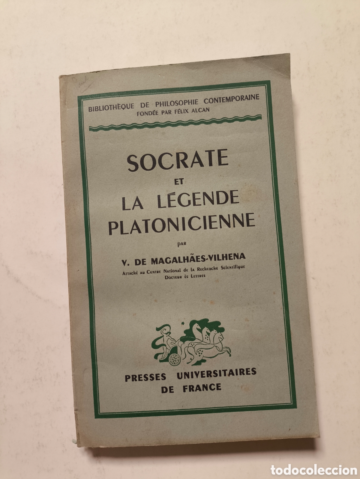 Libros: Socrate et la L&eacute;gende Platonicienne de V. de Magalh&atilde;es‑Vilhena
