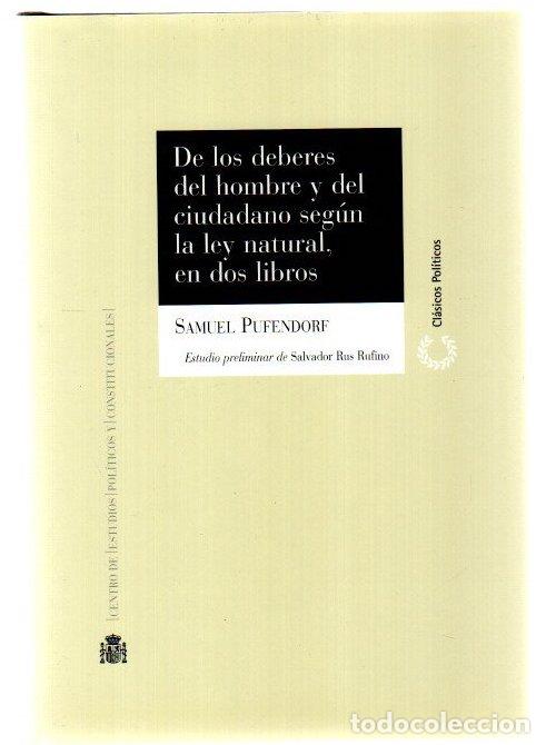 Libros: De los deberes del hombre y del ciudadano seg&uacute;n la Ley natural en dos libros - Puffendorf, Samuel