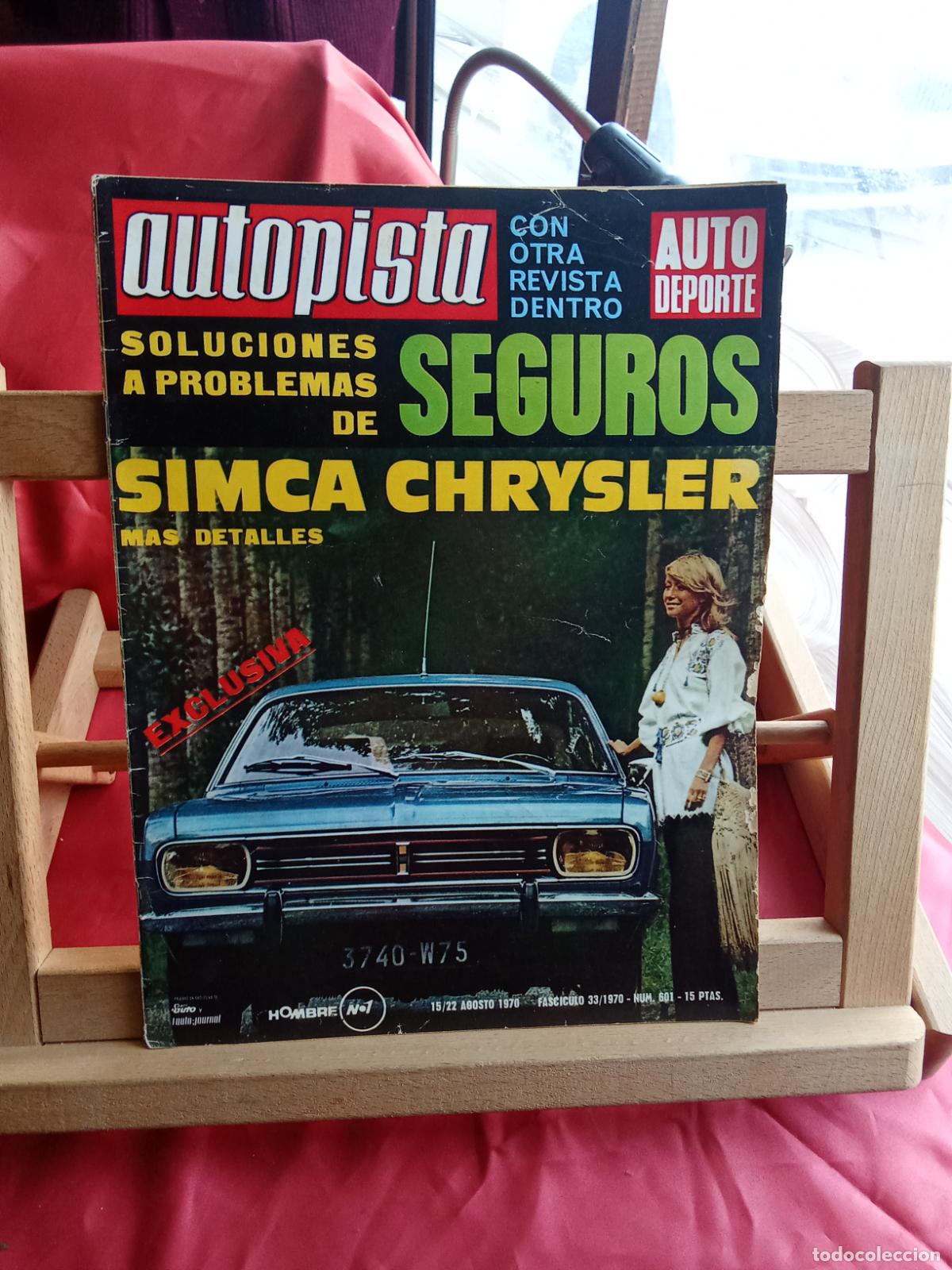 Libros: Revista Autopista N&ordm;601 Agosto 1970 REV.1404