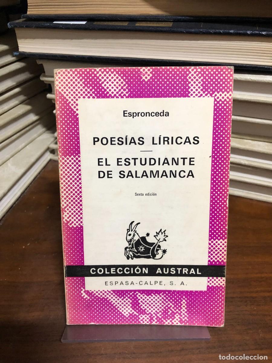 Libros: Poes&iacute;as l&iacute;ricas / El estudiante de Salamanca Jos&eacute; de Espronceda