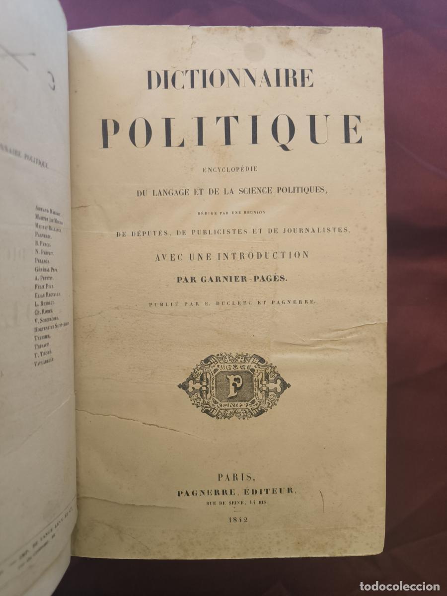 Libros: Dictionnaire politique; encyclop&eacute;die du langage et de la science politiques. -