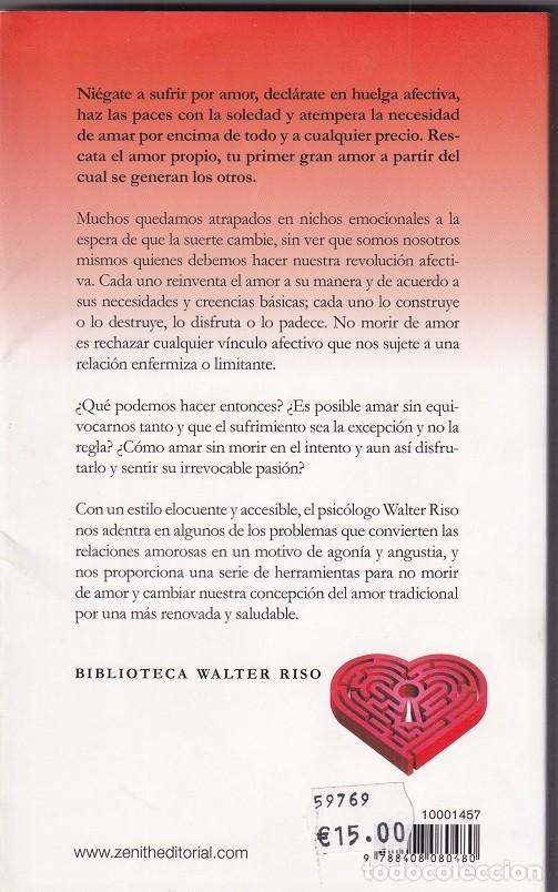 Libros: Manual para no morir de amor - Walter Riso - Foto 2