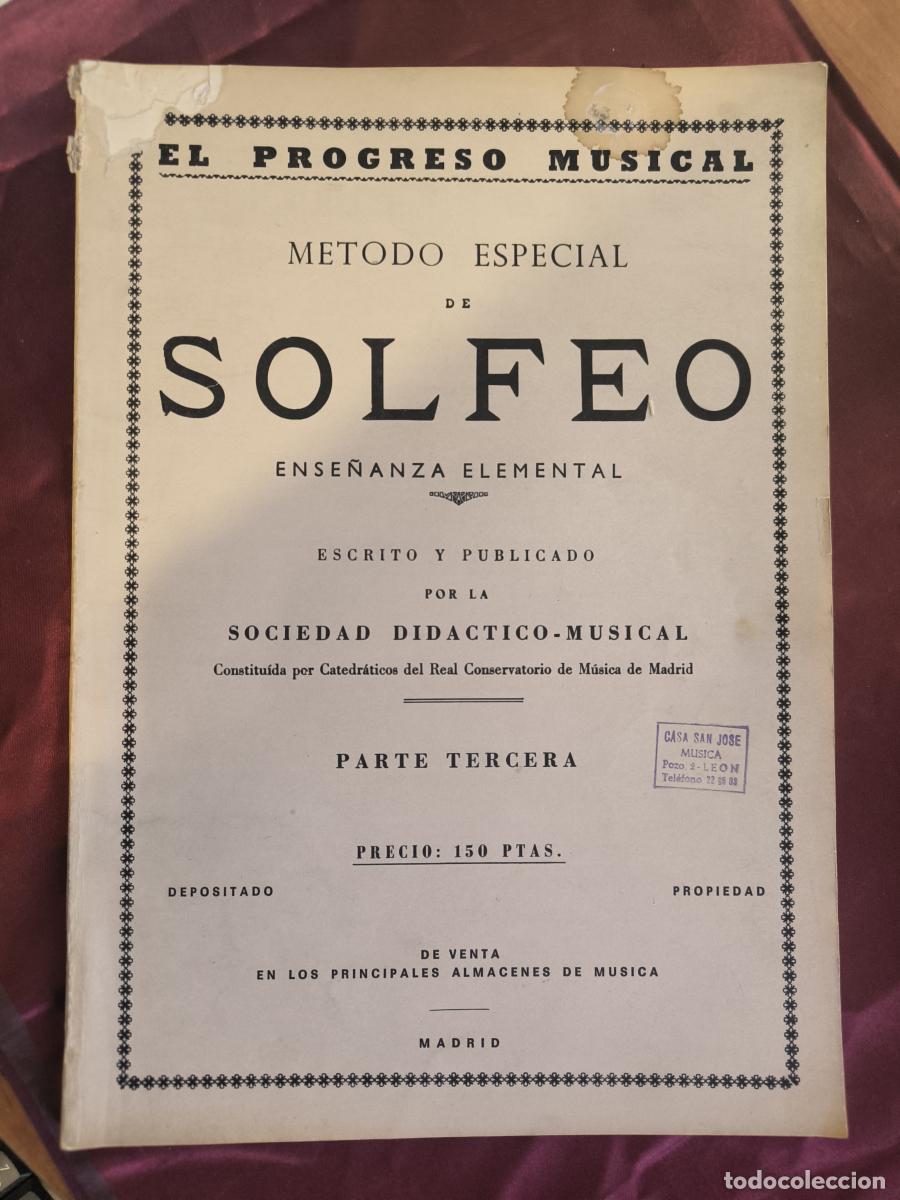 Libros: El Progreso Musical. M&eacute;todo especial de solfeo - Catedr&aacute;ticos del Real Conservatorio de M&uacute;sica de M