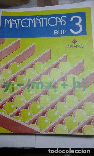 books: Matem&aacute;ticas 3 BUP- 9788426324580