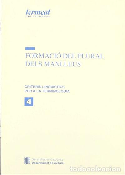 Libros: Formaci&oacute; del plural dels manlleus- 9788439322764