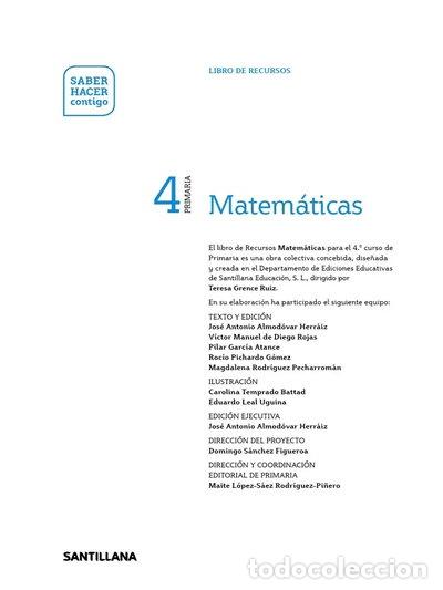 Libros: Matem&aacute;ticas 4&ordm; Educaci&oacute;n Primaria, 2 Ciclo- 9788429451870