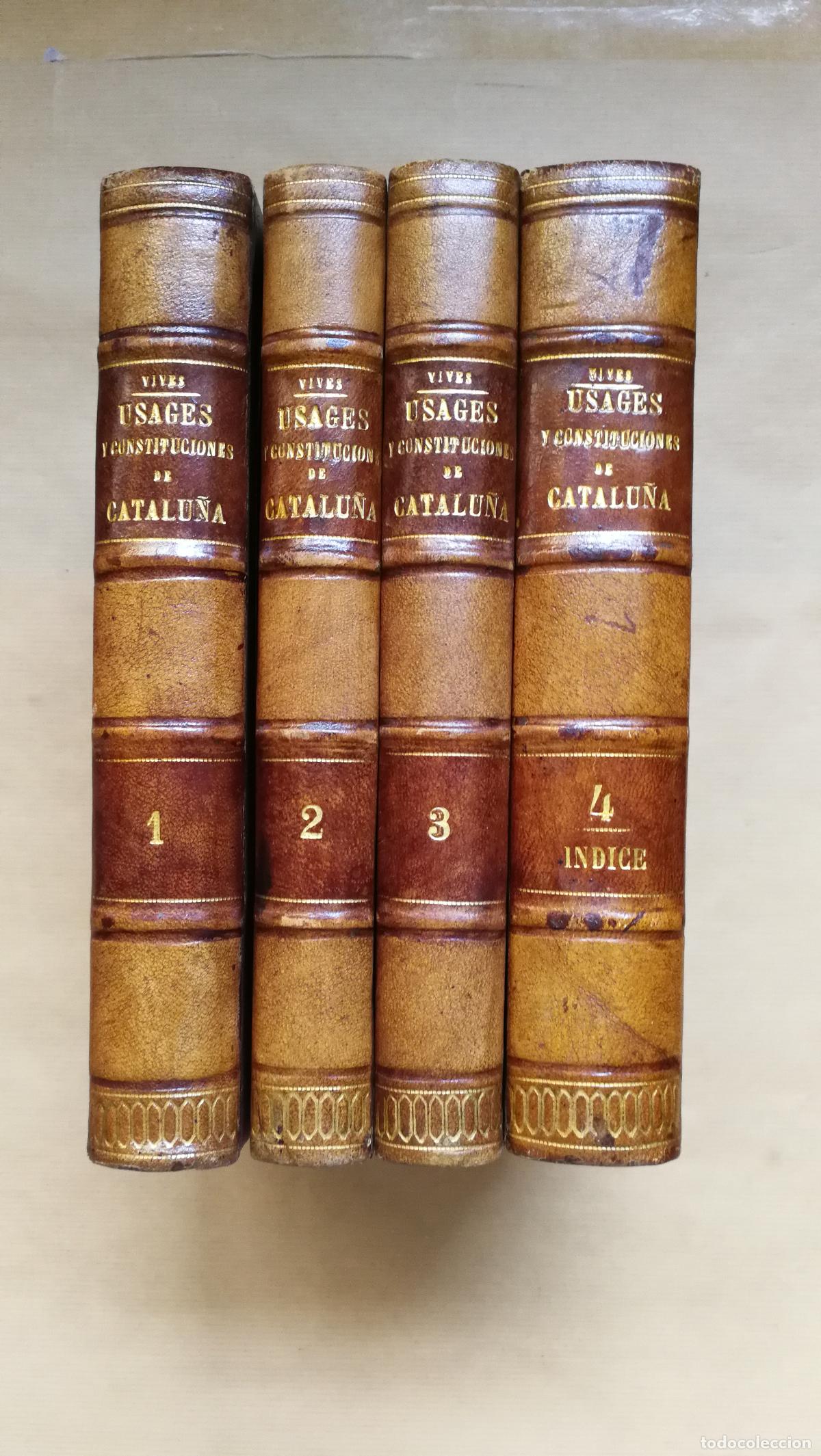 Livros em segunda m&atilde;o: TRADUCCI&Oacute;N AL CASTELLANO DE LOS USAGES Y DEM&Aacute;S DERECHOS DE CATALU&Ntilde;A. 5 tomos en 4 vols - &rdquo;NOLASCO VI