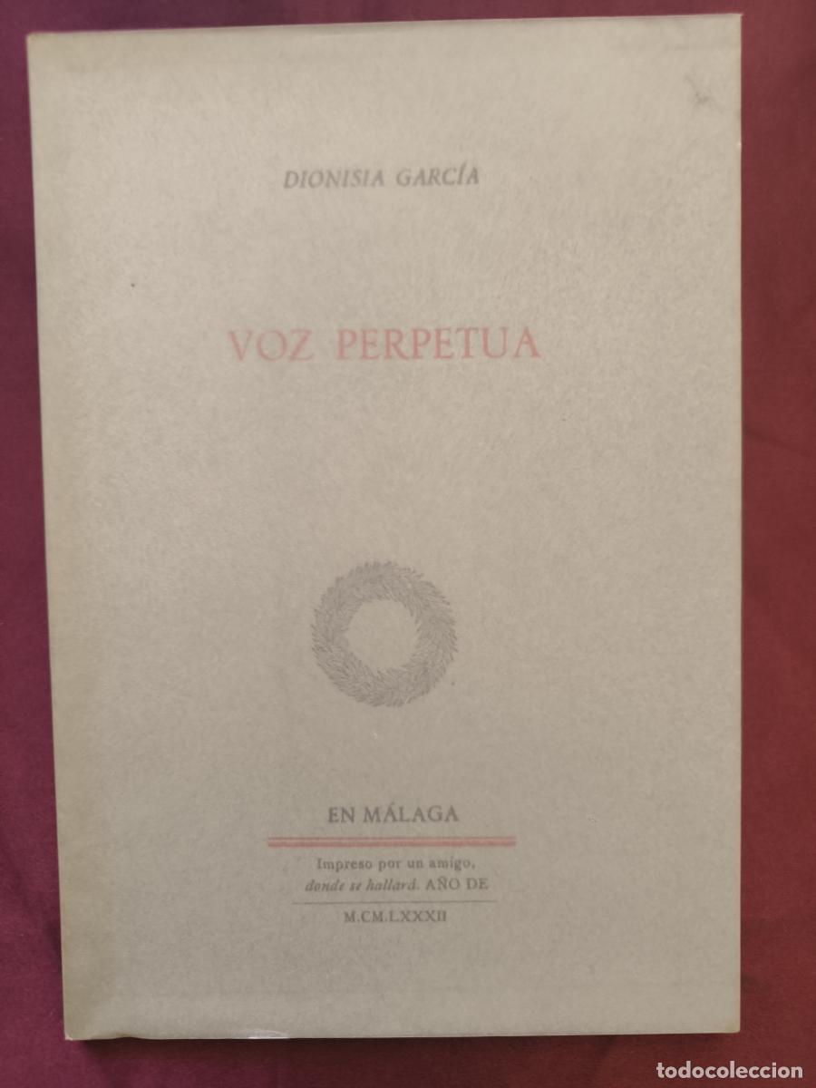 Libros: Voz perpetua - Dionisia Garc&iacute;a