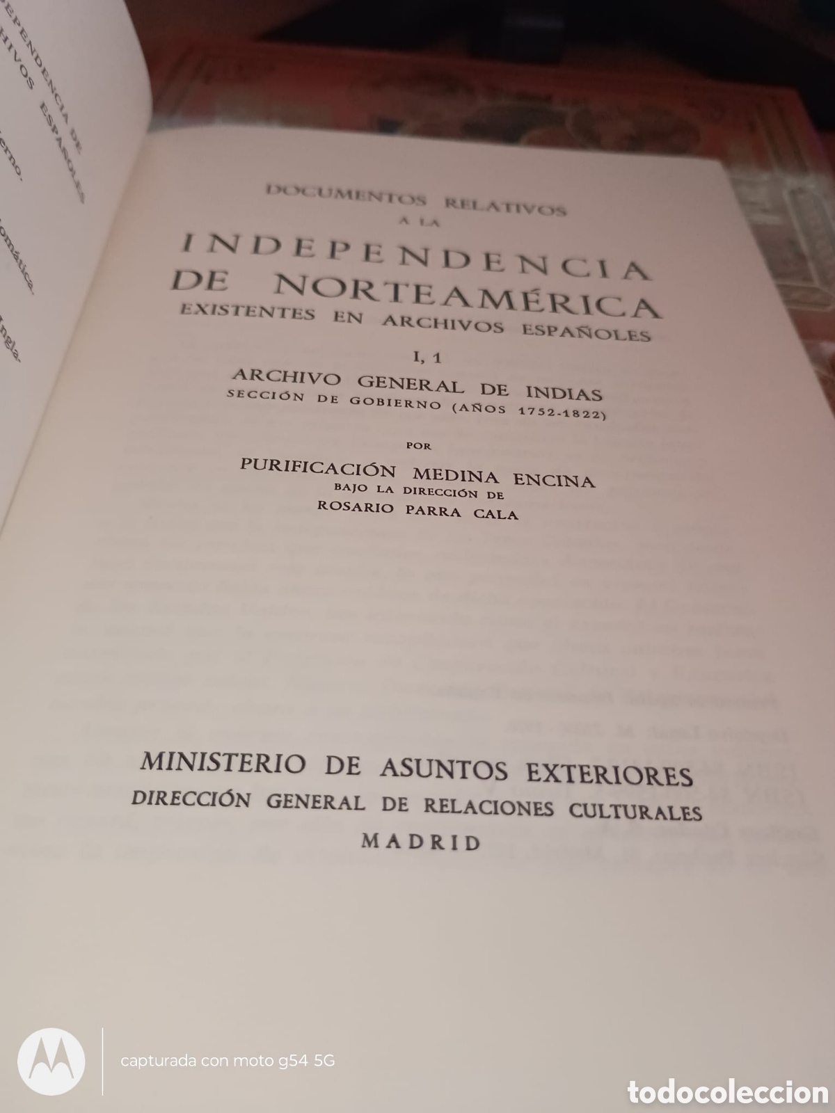 Livros em segunda m&atilde;o: DOCUMENTOS RELATIVOS A LA INDEPENDENCIA DE NORTEAMERICA EXISTENTES EN ARCHIVOS ESPA&Ntilde;OLES RF410