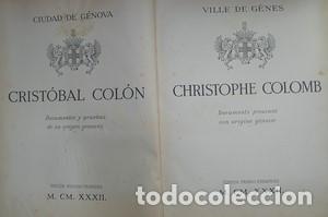 Libros: Cristobal Colon. Documentos y pruebas de su origen genov&eacute;s. Edici&oacute;n hispano-francesa - Foto 2