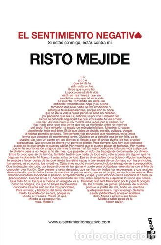 Libros: El sentimiento negativo si est&aacute;s conmigo, est&aacute;s contra m&iacute; - Risto Mejide