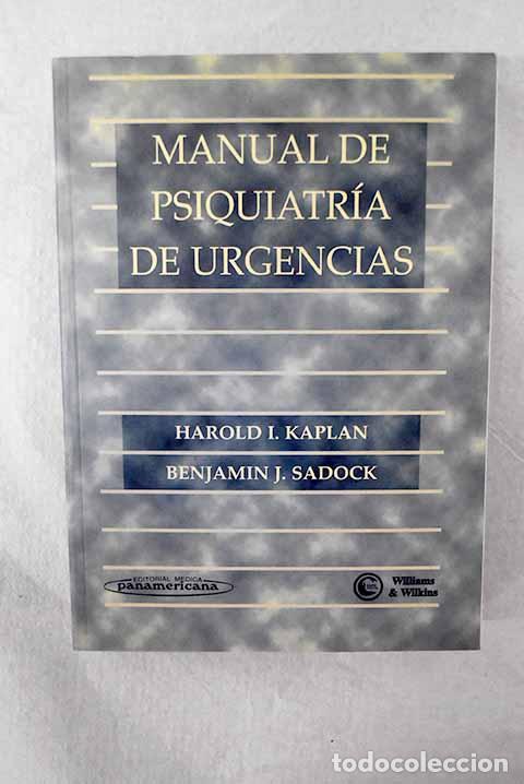 Livros em segunda m&atilde;o: Manual de psiquiatr&iacute;a de urgencias.- Kaplan, Harold I.