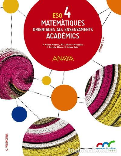 Livres: Matem&agrave;tiques orientades als ensenyaments acad&egrave;mics 4- 9788469812068