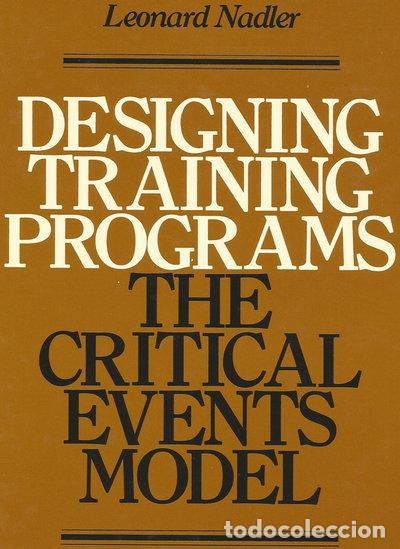 B&uuml;cher: Designing Training Programs: The Critical Events Model- 9780201051681