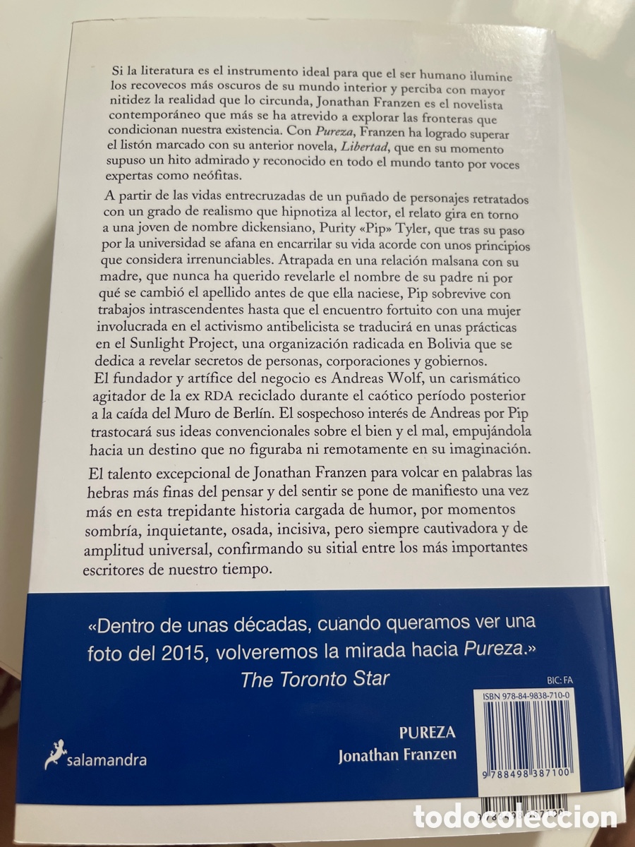 Libros: Pureza. Jonathan Franzen. - Foto 2