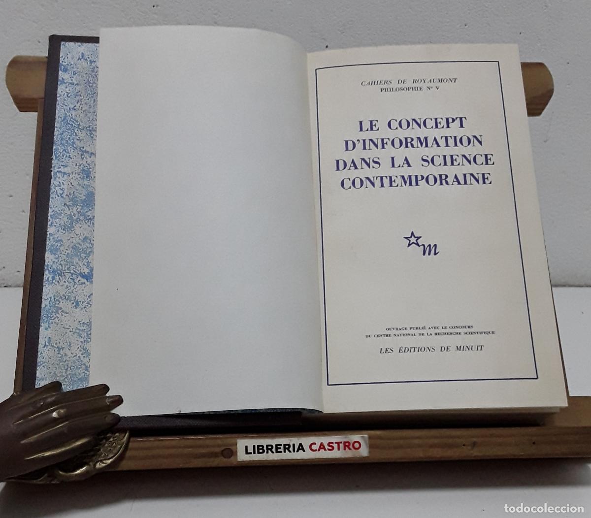 Libros: Le concept d'information dans la science contemporaine - Cahiers de Royaumont.