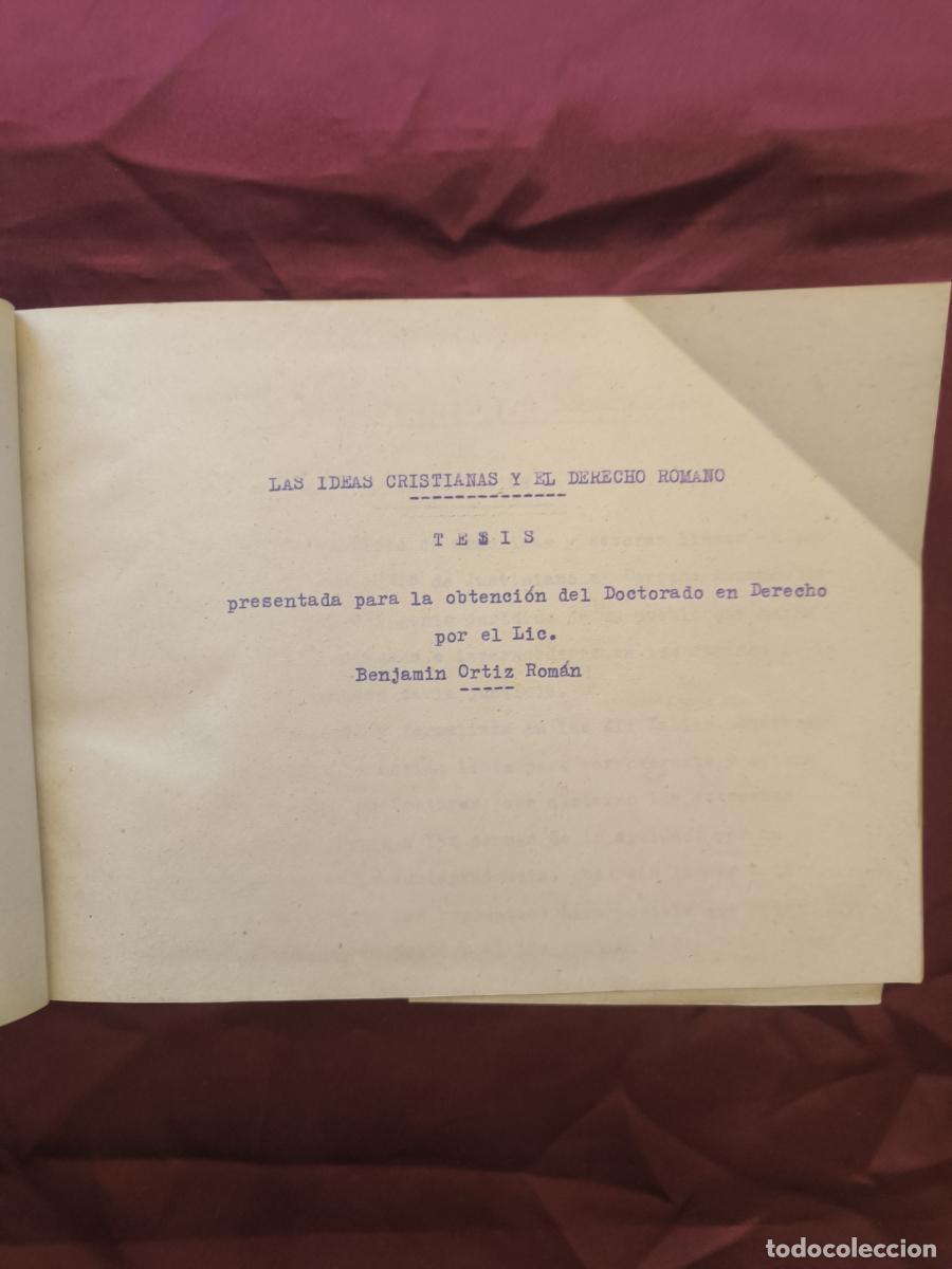 Libros: Tesis Doctoral. Las ideas cristianas y el Derecho romano - Benjam&iacute;n Ortiz Rom&aacute;n