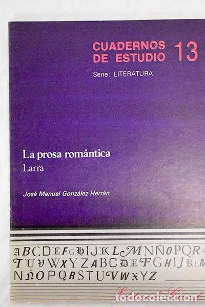 Livros em segunda m&atilde;o: La prosa rom&aacute;ntica- 9788470462207