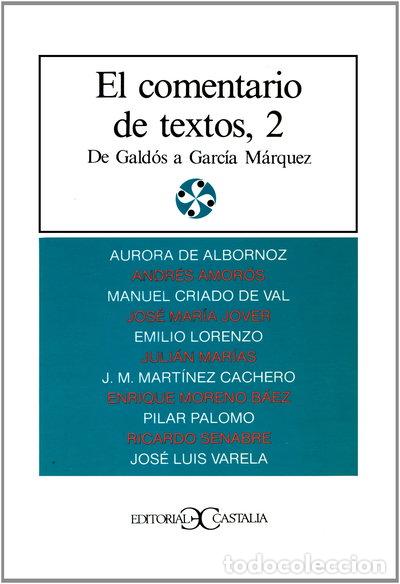 Livros em segunda m&atilde;o: El comentario de textos, 2- 9788470391767