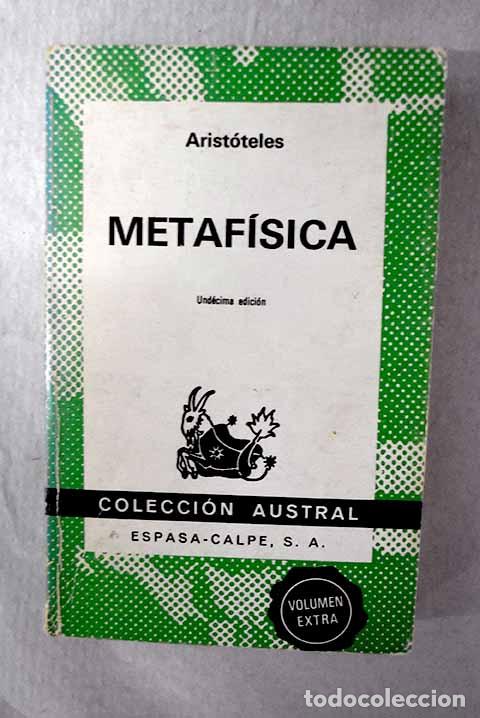Libros: Metaf&iacute;sica: Arist&oacute;teles.- Arist&oacute;teles