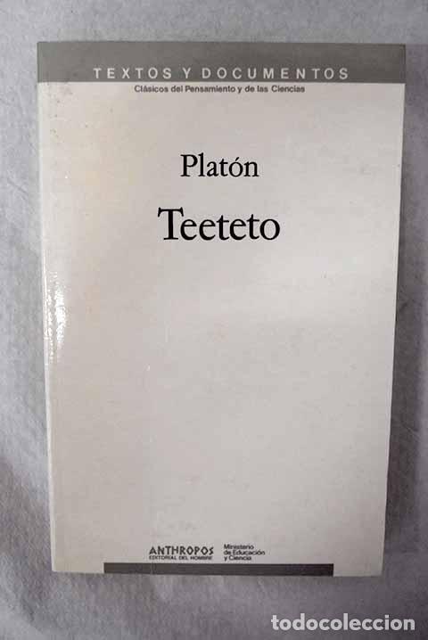 Libros: Teeteto o Sobre la ciencia.- Plat&oacute;n