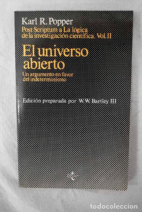 Libri di seconda mano: Post scriptum a La l&oacute;gica de la investigaci&oacute;n cient&iacute;fica.- Popper, Karl R.