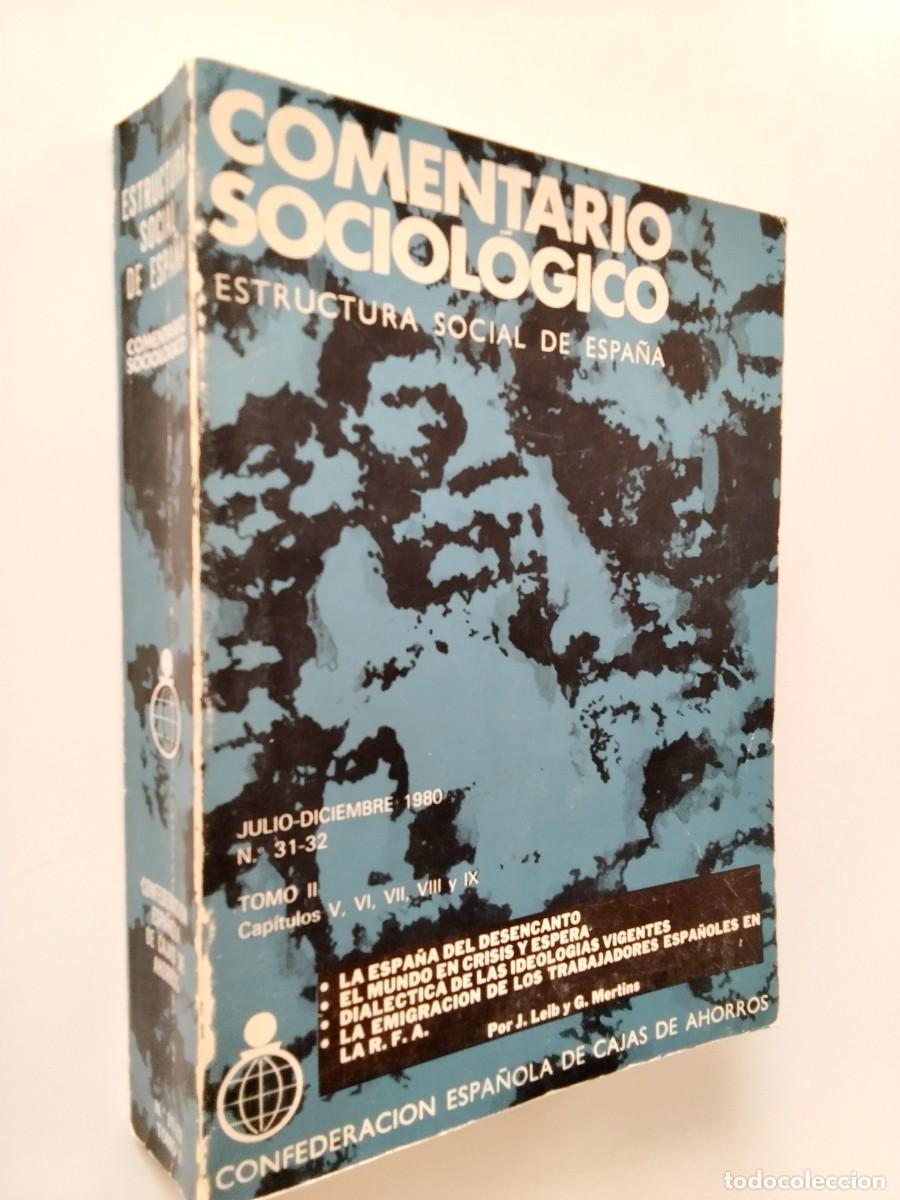 Libros: VV. AA. - Comentario sociol&oacute;gico. Estructura social de Espa&ntilde;a (Julio-Diciembre 1980, N&ordm; 30-31)