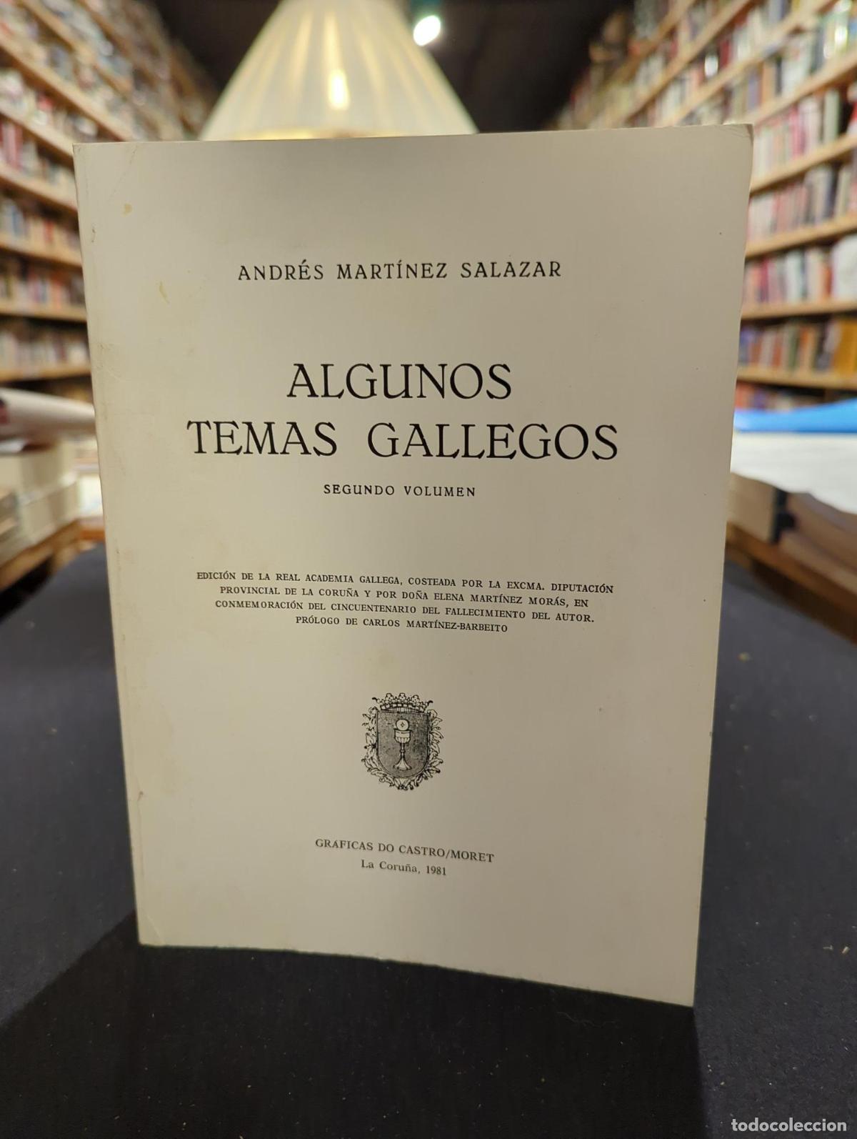 Livros em segunda m&atilde;o: Algunos temas gallegos - Andr&eacute;s Mart&iacute;nez Salazar