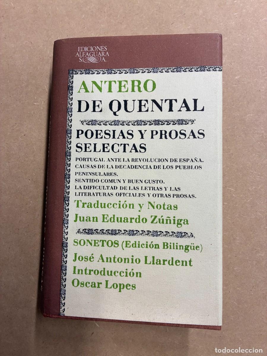 books: POES&Iacute;AS Y PROSAS SELECTAS. - ANTERO DE QUENTAL.