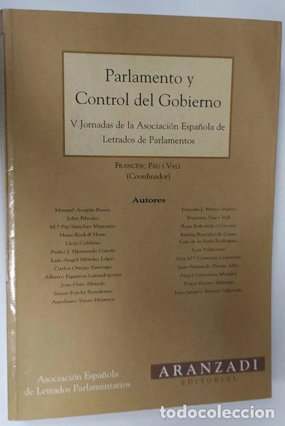 Libros: Parlamento y control del gobierno- 9788481939392