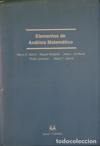 Libros: Elementos de an&aacute;lisis matem&aacute;tico- 9788488667021