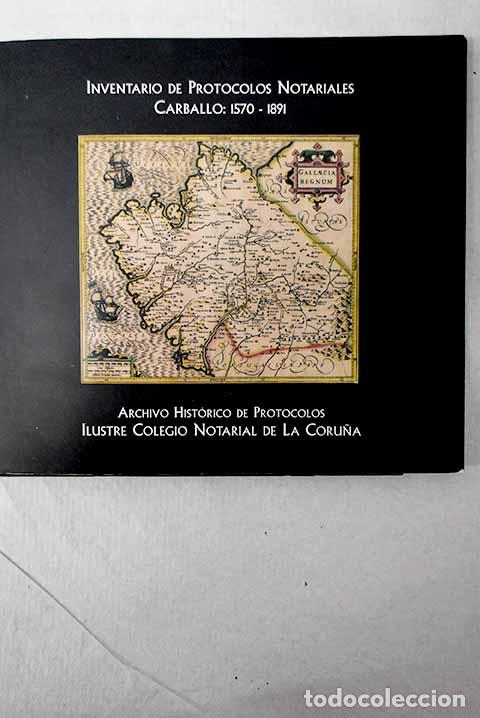 books: Inventario de protocolos notariales: Carballo, 1570-1871