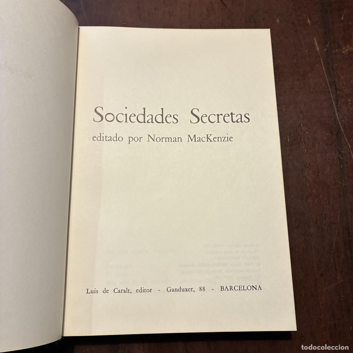 Libri di seconda mano: Sociedades secretas - Norman MacKenzie