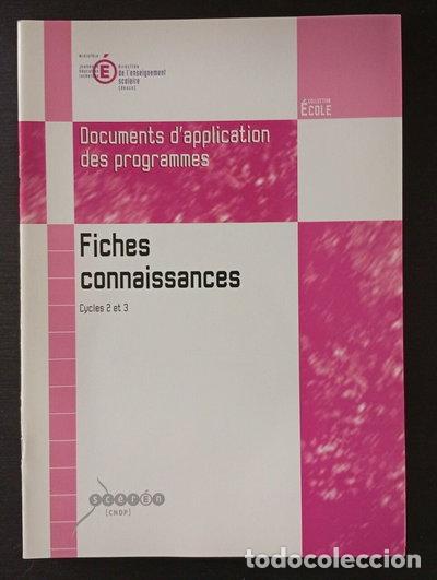 Libros: Fiches connaissances: Cycles 2 et 3- 9782240009951