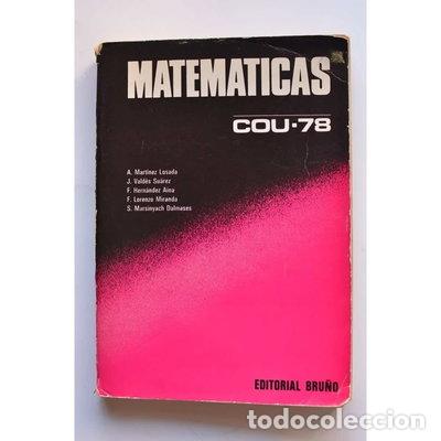 books: Matem&aacute;ticas. COU-78- 9788421604069