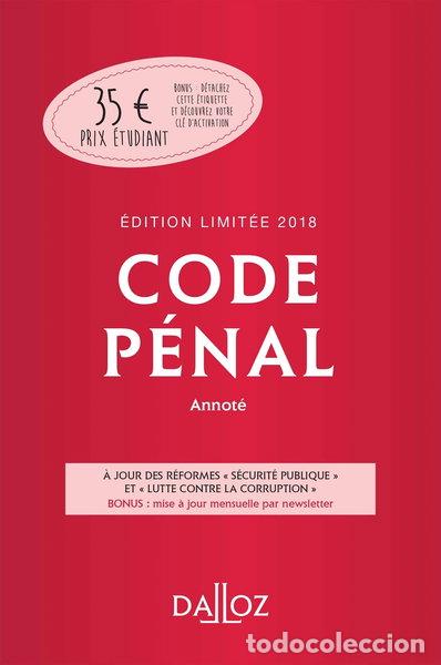 Libros: Code p&eacute;nal 2018 annot&eacute;- 9782247169061